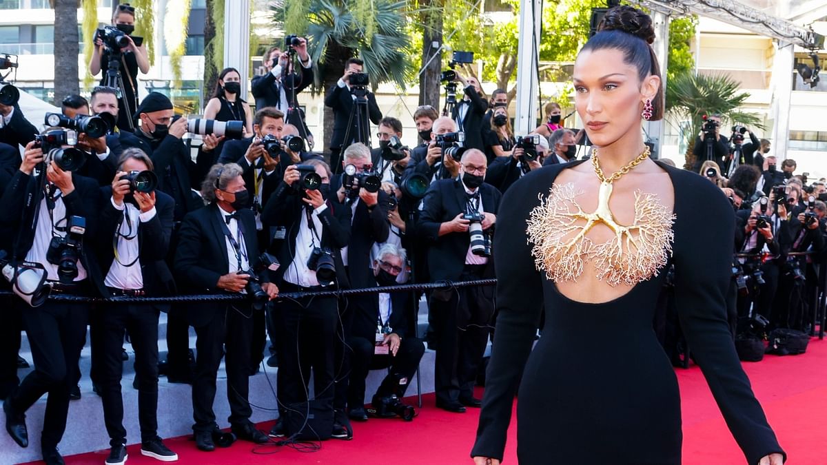 Bella Hadid sashays down the red carpet in style. Credit: Reuters Photo