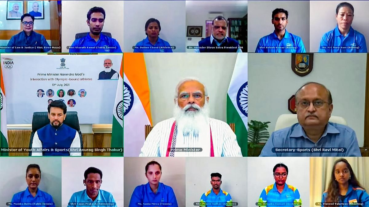 Among others, the PM spoke to iconic boxer MC Mary Kom, badminton ace PV Sindhu, talented shooters Saurabh Chaudhary, Elavenil Valarivan and veteran table tennis player A Sharath Kamal during a virtual interactive session.