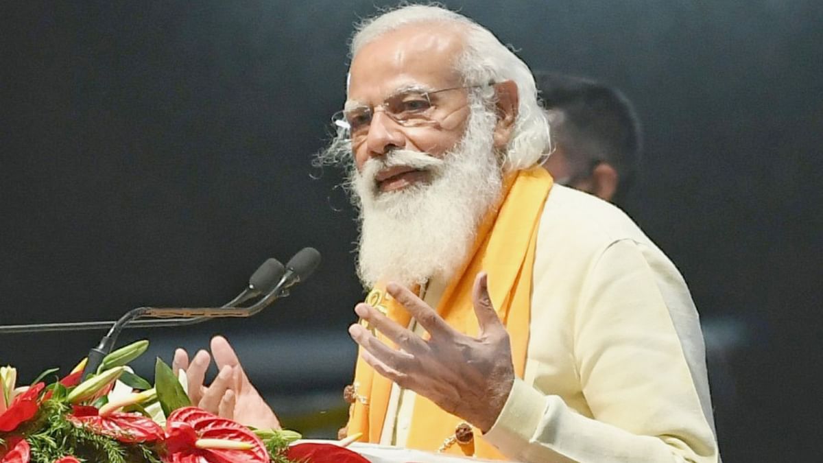 Speaking on the occasion, Prime Minister Narendra Modi said that 'Rudraksh' was an amalgam of Kashi's ancient heritage as well as its modern outlook. Credit: PIB Photo