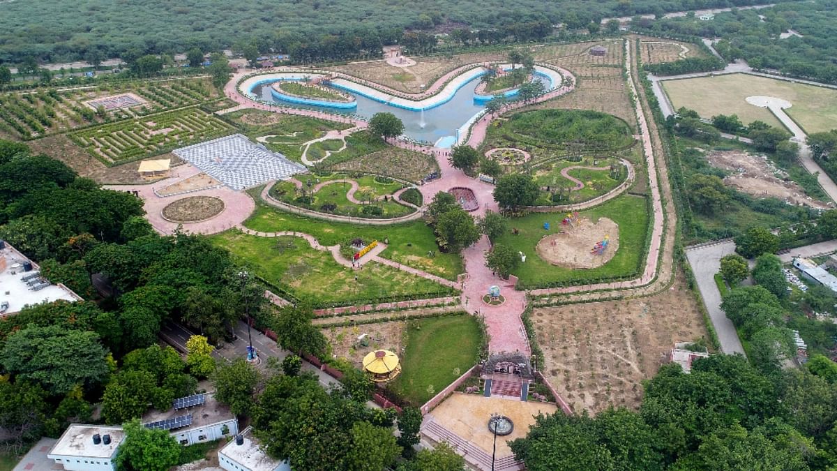The nature park, built at a cost of Rs 14 crore, is spread across 20 acres and has life-size statues of animals. Credit: Twitter/@narendramodi