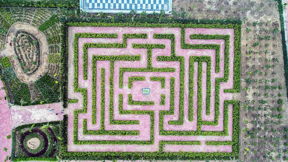 The park has many beautiful features like fog garden, chess garden, selfie points, sculpture park and open labyrinth (maze). It includes an interesting labyrinth designed for children. Credit: Twitter/@narendramodi