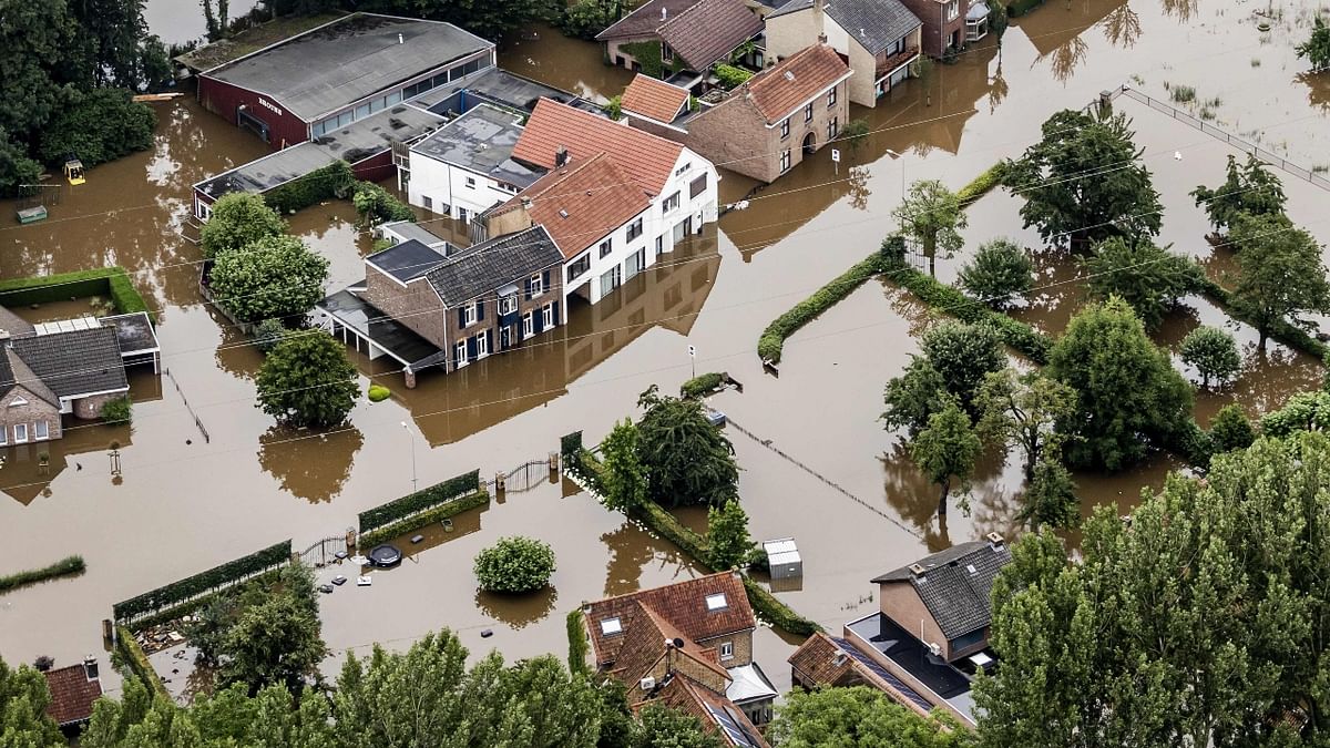 Europe's worst floods in decades: Aerial pictures show scale of devastation