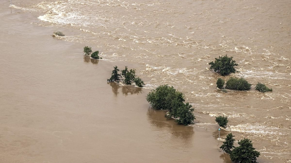 The flooded area around the Meuse in Valkenburg, the Netherlands. Credit: AFP Photo