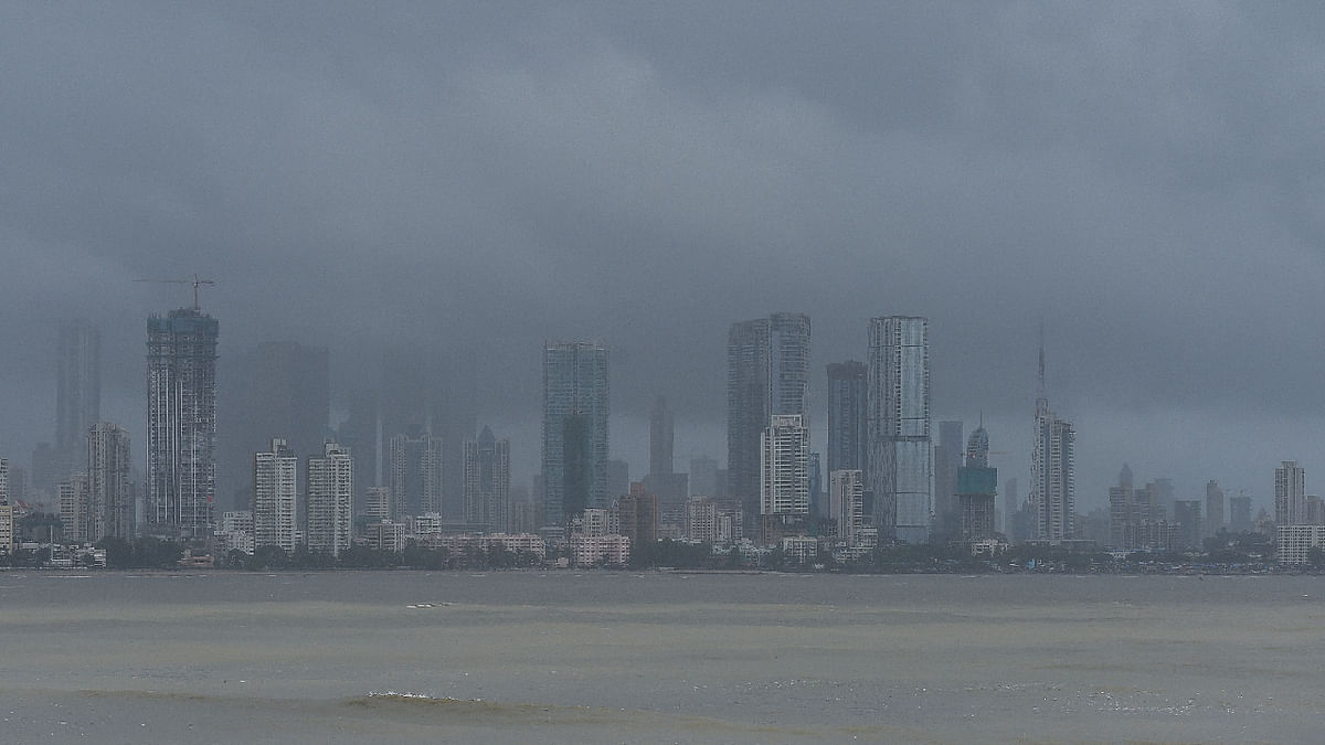 Dark clouds are seen over a city skyline in Mumbai on July 17, 2021. Credit: PTI Photo