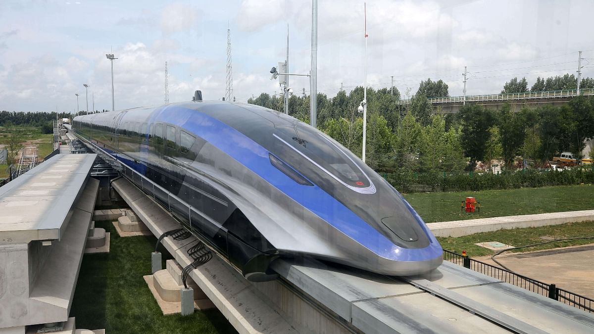 China rolled out a high-speed maglev train with a designed top speed of 600 kms per hour, stated to be the world's fastest ground vehicle, on July 21, 2021. Credit: Reuters Photo