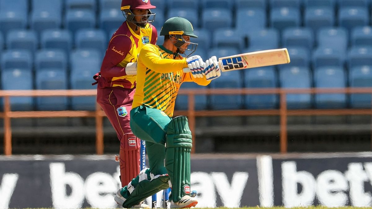 One of South Africa's finest players, Quinton de Kock, rounds off the top 10 list of Men's ODI Batting Rankings with 758 points. Credit: AFP Photo