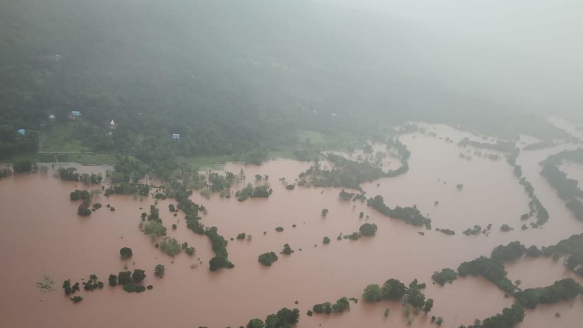 Choppers are engaged in the rescue operations and are evacuating the stranded people to safer places. Credit: IAF