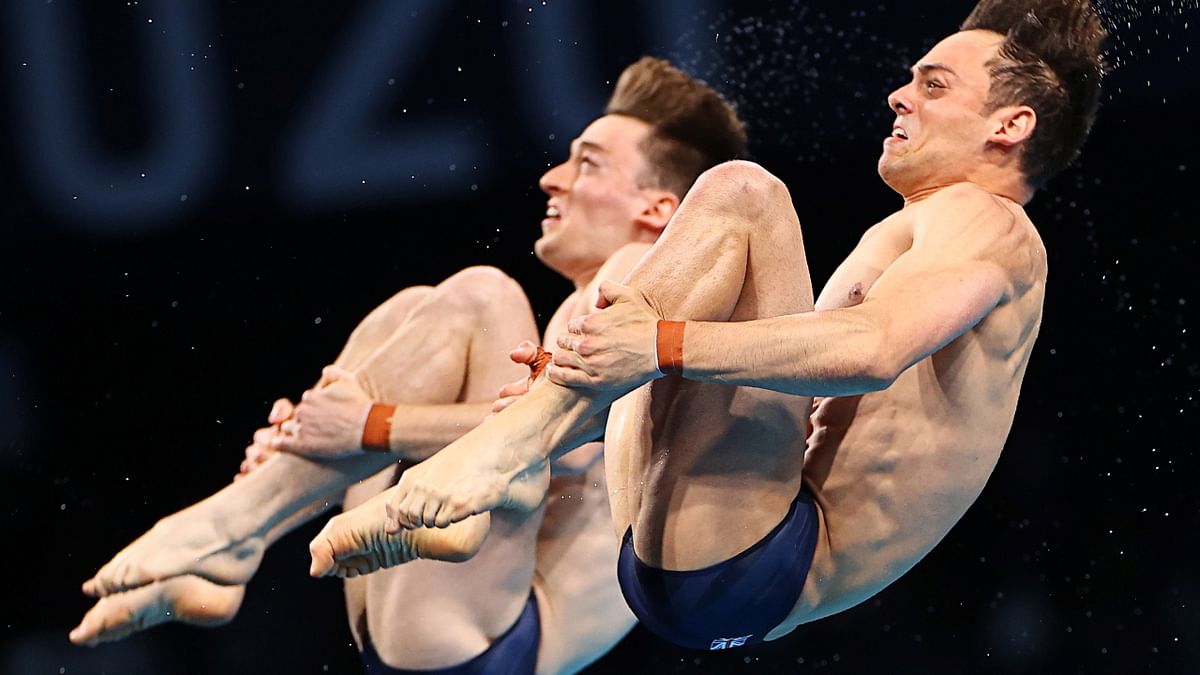 Thomas Daley of Britain and Matty Lee of Britain in action. Credit: Reuters Photo