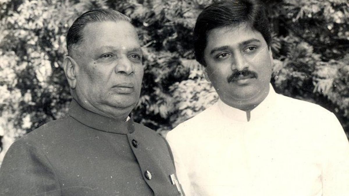 Another father-son duo who held chief minister’s position are Shakarrao and Ashok Chavan. While Shankarrao held the post twice, his son sat on chair from 2008-2010 as Chief Minister of Maharashtra. Credit: Pinterest/AshokChavan