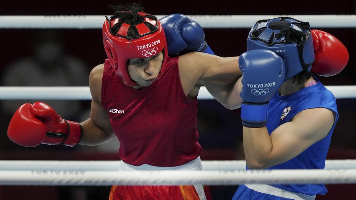 Debutant Lovlina Borgohain (69kg) assured India of its first boxing medal at the ongoing Olympic Games when she upstaged former world champion Nien-Chin Chen of Chinese Taipei to enter the semifinals. Credit: PTI