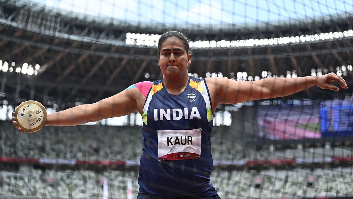 Kaur began with a 60.29m effort and then improved it to 63.97m before her third throw of 64m. Every competitor gets three throws. Credit: AFP Photo