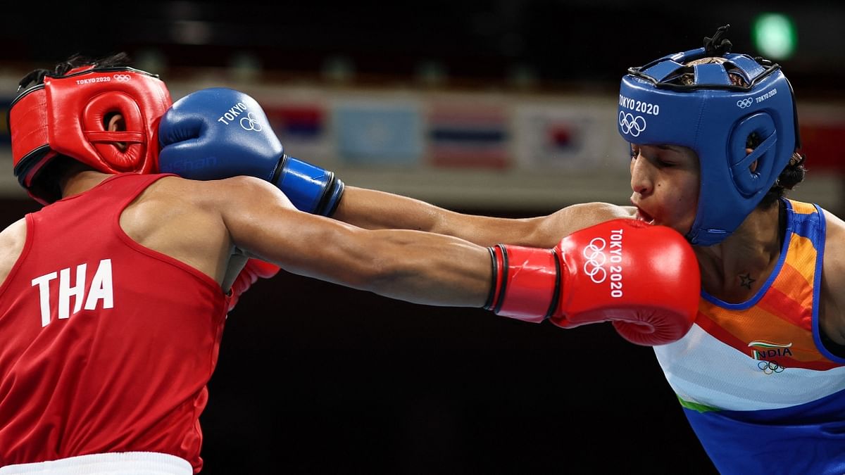 The 26-year-old Simran gave a tough fight to Thailand's Sudaporn Seesondee, a two-time world championship medallist. Credit: AFP Photo