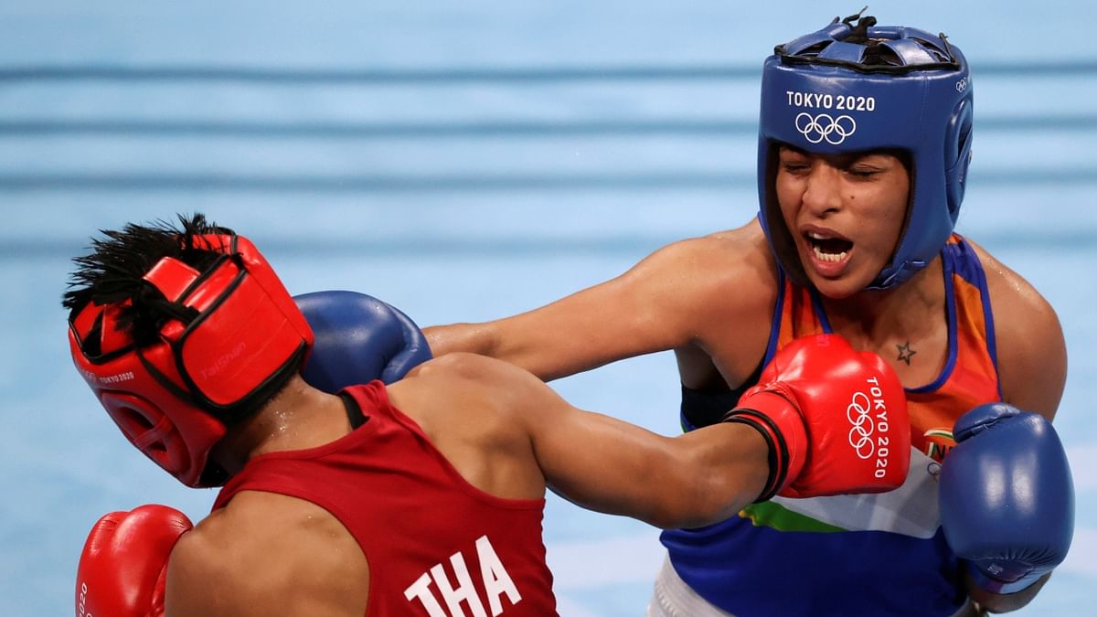 Simranjit was impressive in the opening round and seemed to have caught Seesondee on the backfoot with her measured approach, sticking to a counter-attacking strategy. Credit: Reuters Photo