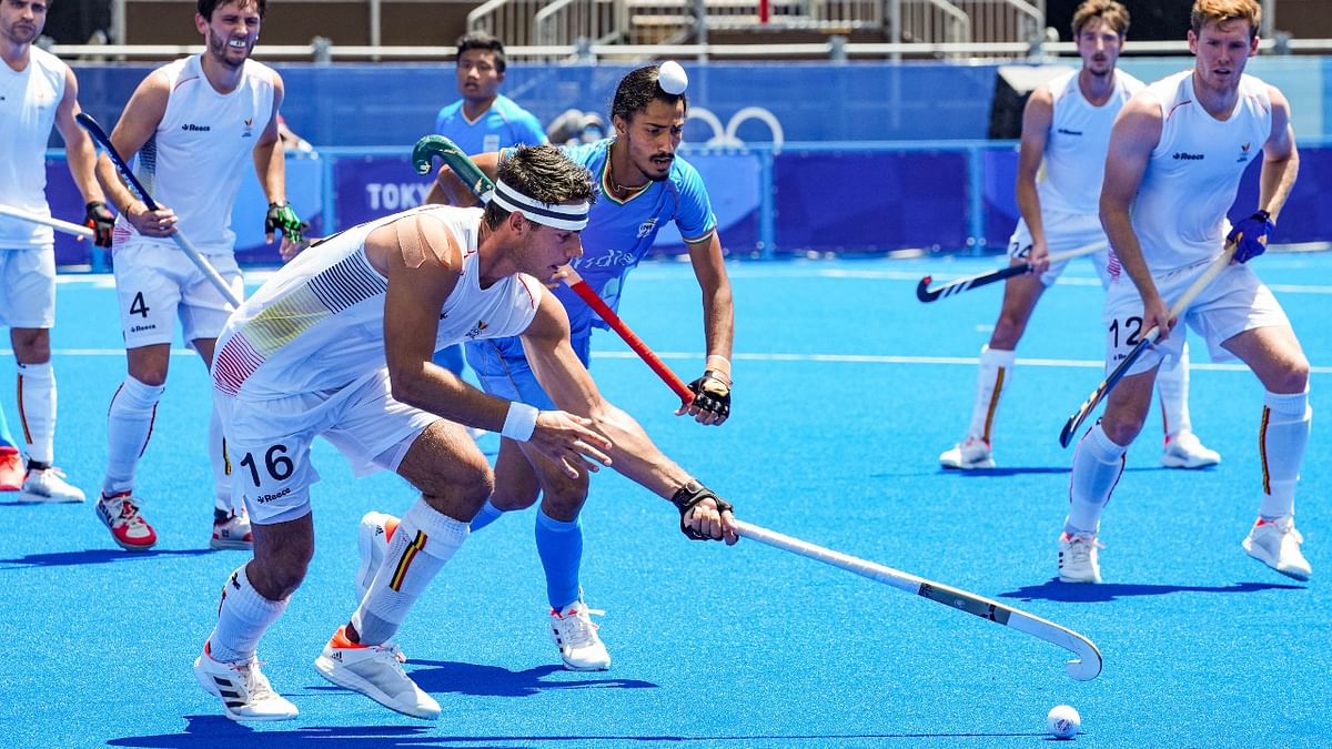 India's dream of winning a gold medal in the Olympic Games men's hockey competition after a gap of 41 years was crushed after they lost to world champions Belgium at the Tokyo Olympics. Credit: PTI Photo