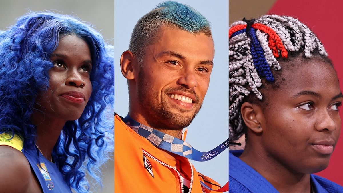 In Pics — Athletes flaunt array of colorful hairstyles at Tokyo Games