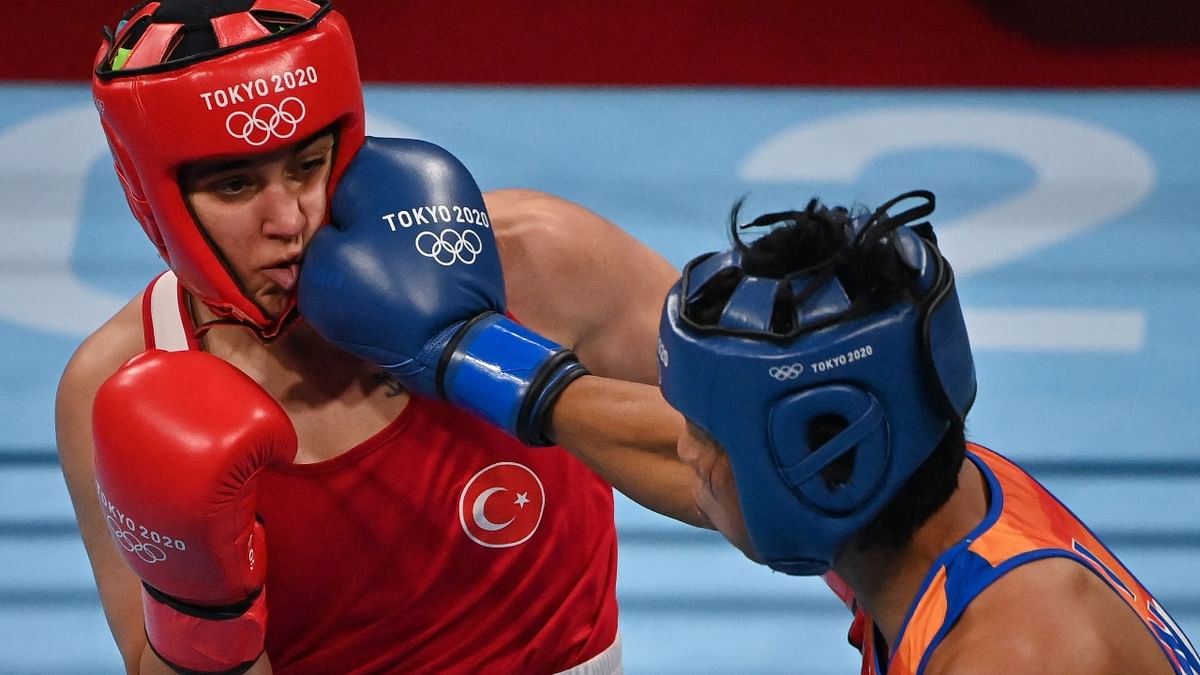 Boxer Lovlina Borgohain signs off with bronze in her debut Olympics: See match pics
