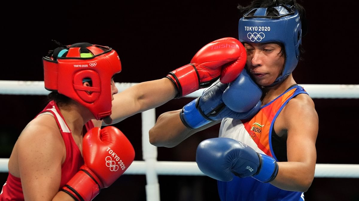 The third round was especially punishing for Borgohain, who faced two standing eight counts during the bout. Credit: PTI Photo