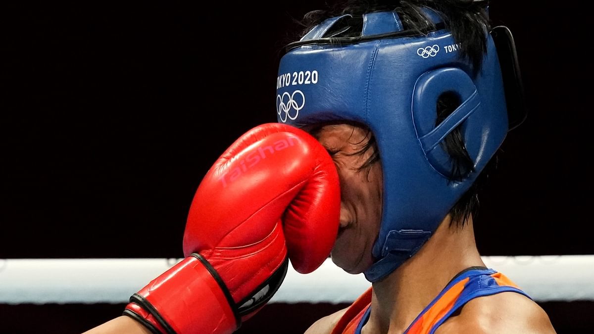 Up against quite literally a bully in the ring, Borgohain was completely out-punched by the gold medal favourite Turkish boxer, who produced a thoroughly dominating performance. Credit: PTI Photo
