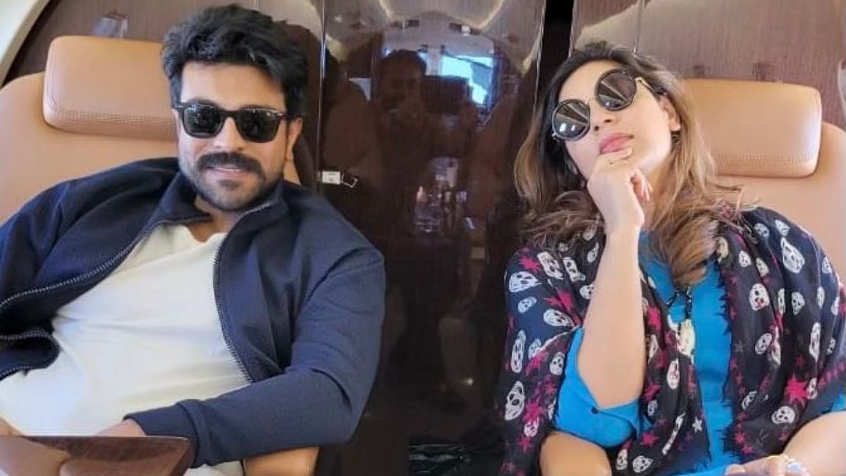 The industry's hottest heartthrob Ram Charan owns a private charter plane and loves travelling in his jet whenever he gets time. He is regularly seen taking trips on his private jet. Credit: Twitter/@upasanakonidela