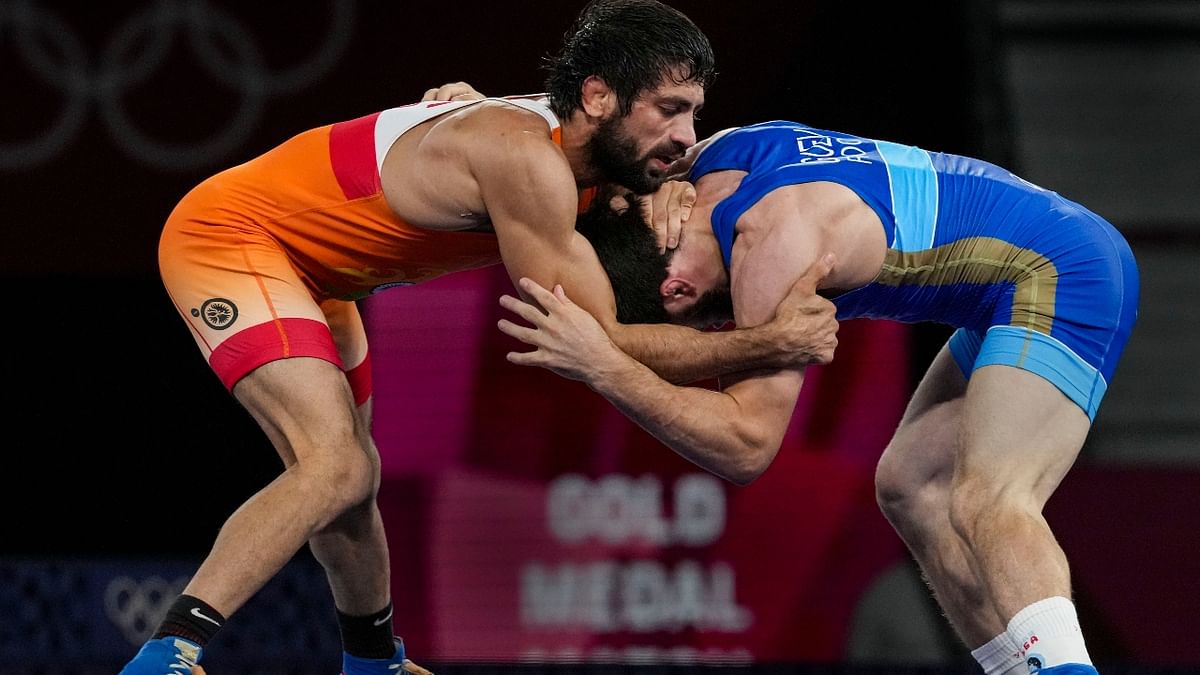 There were expectations that 23-year-old Dahiya would become India's youngest Olympic champion but the Russian defended well to win comfortably. Credit: PTI Photo