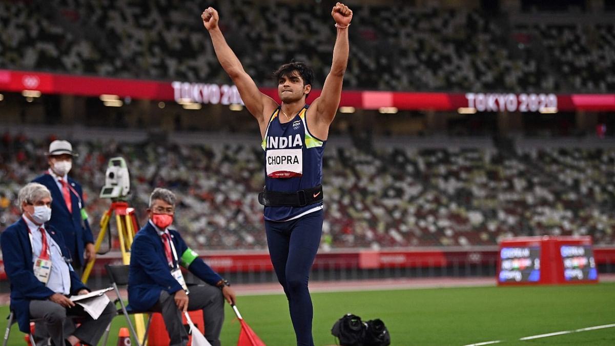 He is only the second Indian to win an individual gold in the Olympics. Credit: AFP Photo