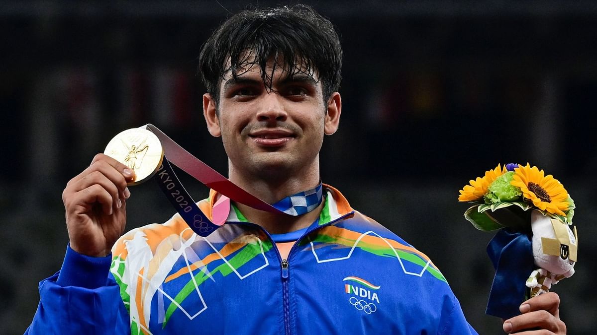 Indian javelin thrower Neeraj Chopra created history as he became the first athlete from the country to win a gold in track and field in the Olympics. He threw a distance of 87.58m to pick up the gold medal at the Tokyo Olympics. Credit: Reuters Photo