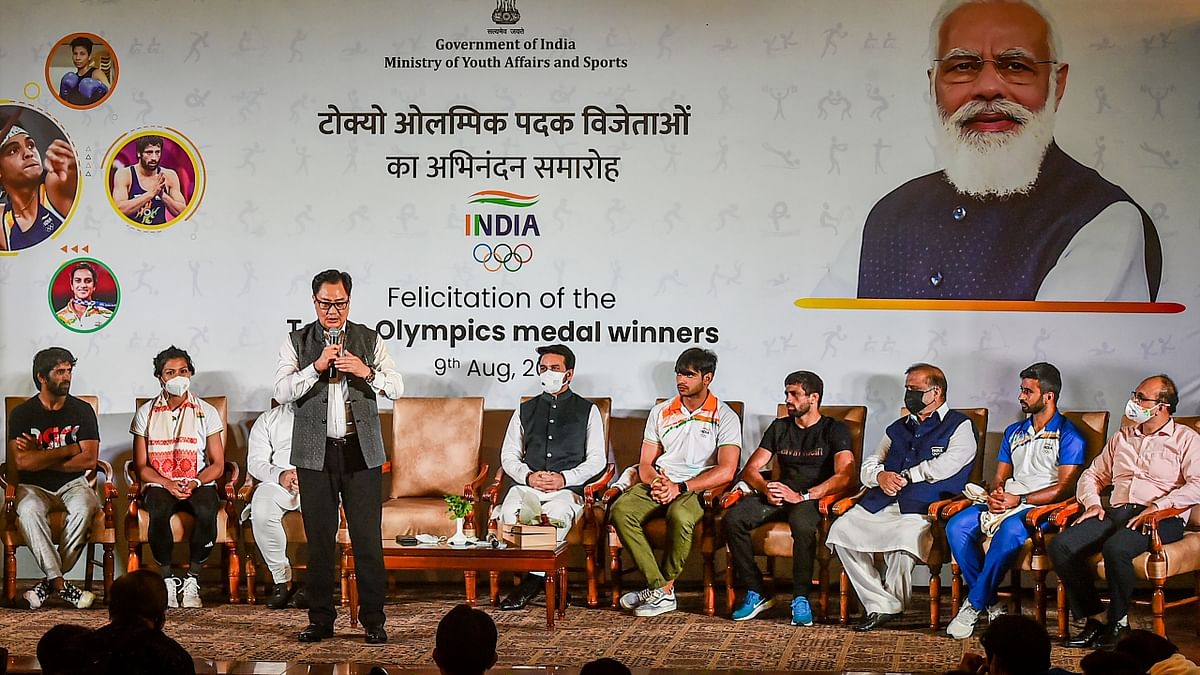 Thakur's predecessor Rijiju praised the performances of all the athletes and reiterated that India will be a force to be reckoned with by the 2028 Olympics. Credit: PTI Photo
