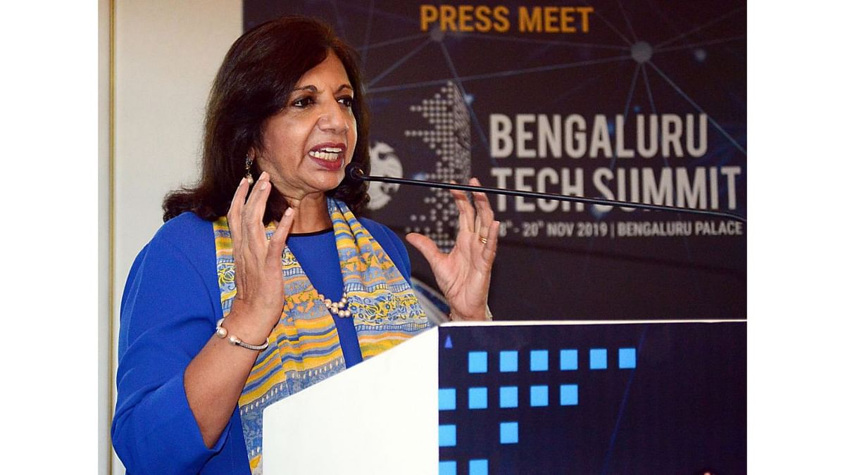 Kiran Mazumdar Shaw: Kiran Mazumdar-Shaw, India's richest self-made woman, founded India's largest listed biopharmaceutical firm Biocon by revenue, in 1978, from her garage in India. Her philanthropic initiative, The Mazumdar Shaw Cancer Centre, aims to create a sustainable, affordable cancer care model. She has donated to many philanthropic initiatives in areas such as scientific research & innovation, education, healthcare, and policy research & advocacy. Credit: PTI Photo