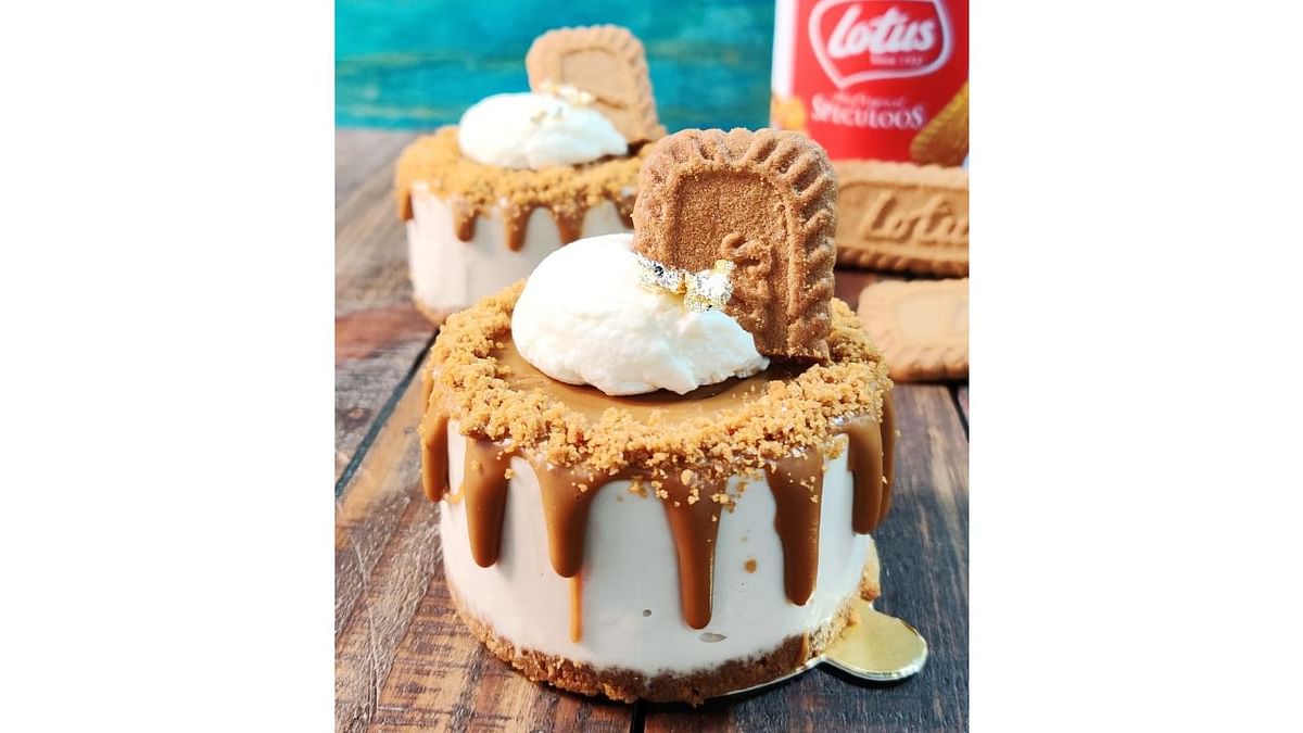 Biscoff Cheesecake: Combining two flavours, of smooth textured cheese and spicy deep caramel brings a buttery taste to the taste buds. Rich creamy baked cheesecake with added goodness of Biscoff. Topped with a smooth layer of Biscoff spread and biscuits and crumbly biscuit crust as the base, it's not less than a heavenly feeling to your tongue. Credit: Special Arrangement