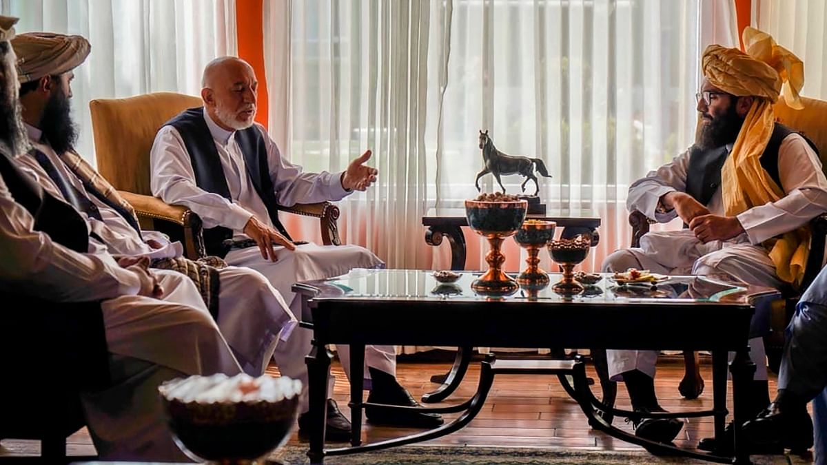 Abdul Hakim Haqqani: He is head of the Taliban's negotiating team. The Taliban's former shadow chief justice heads its powerful council of religious scholars and is widely believed to be someone whom Akhundzada trusts most. In this photo, Senior Haqqani group leader Anas Haqqani and other leaders are seen with Afghan president Hamid Karzai. Credit: AP Photo