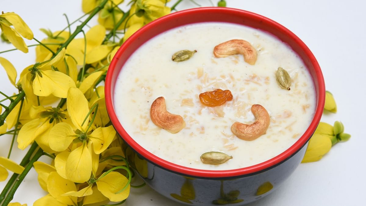 Pal Payasam: Onam 'sadhya' isn't complete without a pal payasam, a sweet dish made of milk, sugar and other traditional Indian savouries. Credit: Getty Images