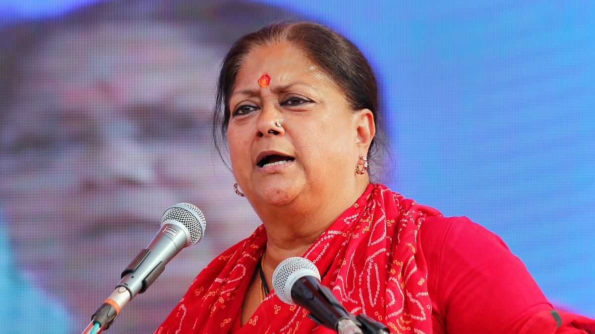 Vasundhara Raje and Madhavrao Scindia were born to the last ruling king of Gwalior. However, since Madhavrao's passing in 2001, he has been represented by his son Jyotiraditya Scindia. When Jyotiraditya left Congress and joined BJP, Vasundhra welcomed her nephew into the party. Credit: PTI File Photo