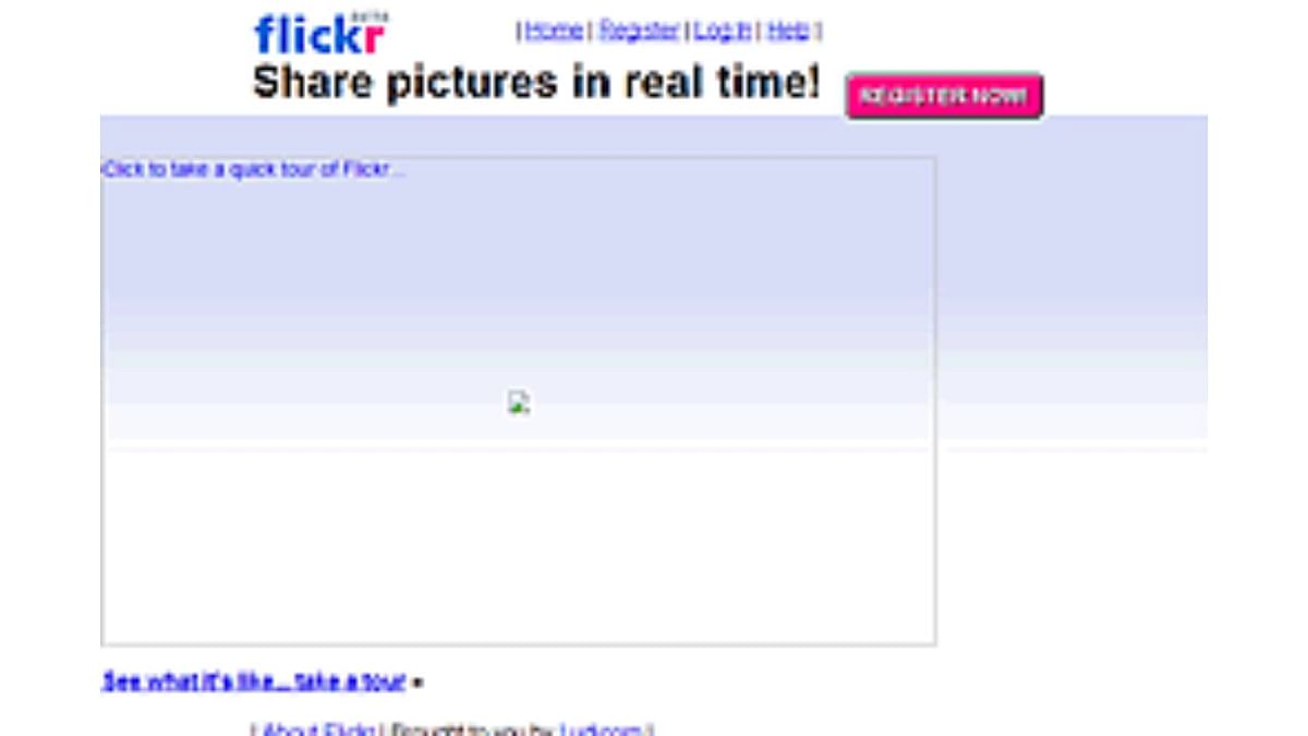 How basic was America’s popular photo-sharing and hosting service, Flickr in 2004. Credit: www.internetlivestats.com