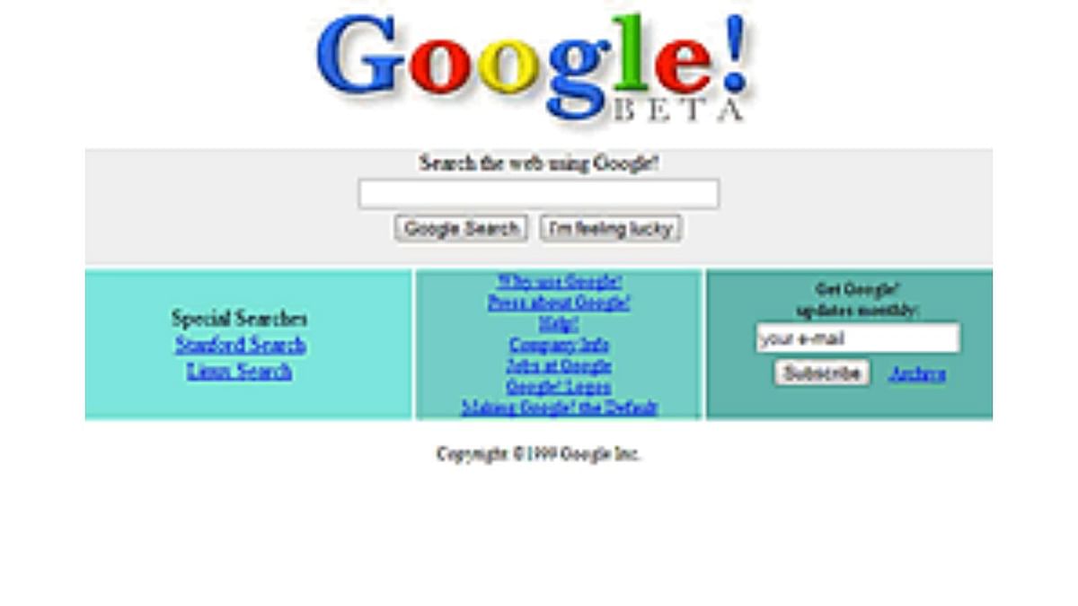 Here's how Google looked for the users who visited for the first time in 1998. Credit: www.internetlivestats.com