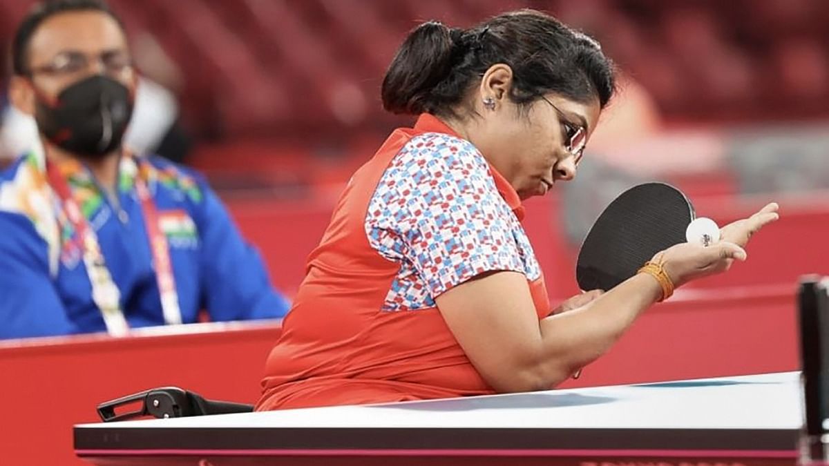 Patel, who plays in a wheelchair, lost the opening game in a tight contest. But she made a strong recovery, claiming the next two games to take a 2-1 lead. She will take on world number one Chinese paddler Ying Zhou in the summit clash on August 29. Credit: PTI Photo