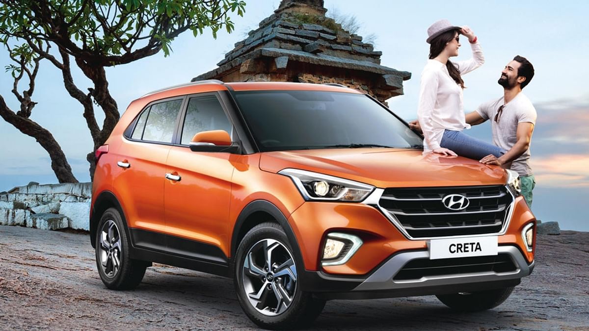 Hyundai Creta: Creta managed to secure the second spot with total sales of 13,000 units, comprising 6,956 petrol and 6,044 diesel variants. Credit: DH Photo