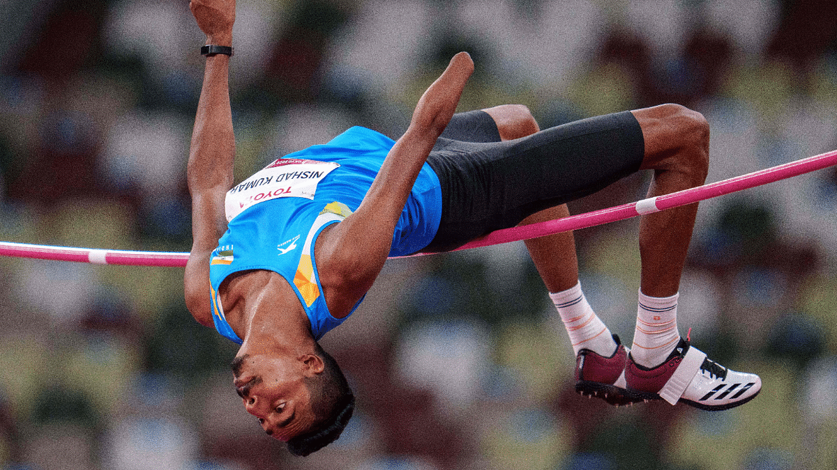 Nishad Kumar clinched a silver medal in the men's high jump T47 event in the Paralympics with an Asian record effort. Credit: AFP Photo