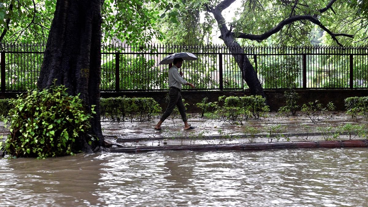 Reportedly, the capital received 97 mm rainfall in the last 24 hours, the Met department official said. Credit: PTI Photo