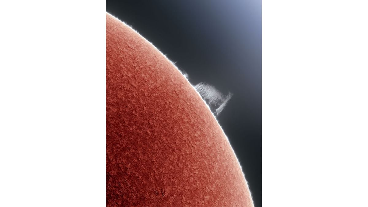 Highly Commended: Curtain of Hydrogen. Credit: Royal Observatory Greenwich’s Astronomy Photographer of the Year 13 (2021) competition/exhibition - Alan Friedman (USA)