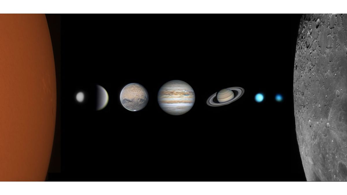Young Competition Winner: Family Photo of the Solar System. Credit: Royal Observatory Greenwich’s Astronomy Photographer of the Year 13 (2021) competition/exhibition - 至璞 王 (Zhipu Wang) (China)