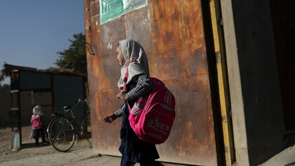 An Afghan girl goes to a school in Kabul. Credit: WANA (West Asia News Agency) via Reuters Photo