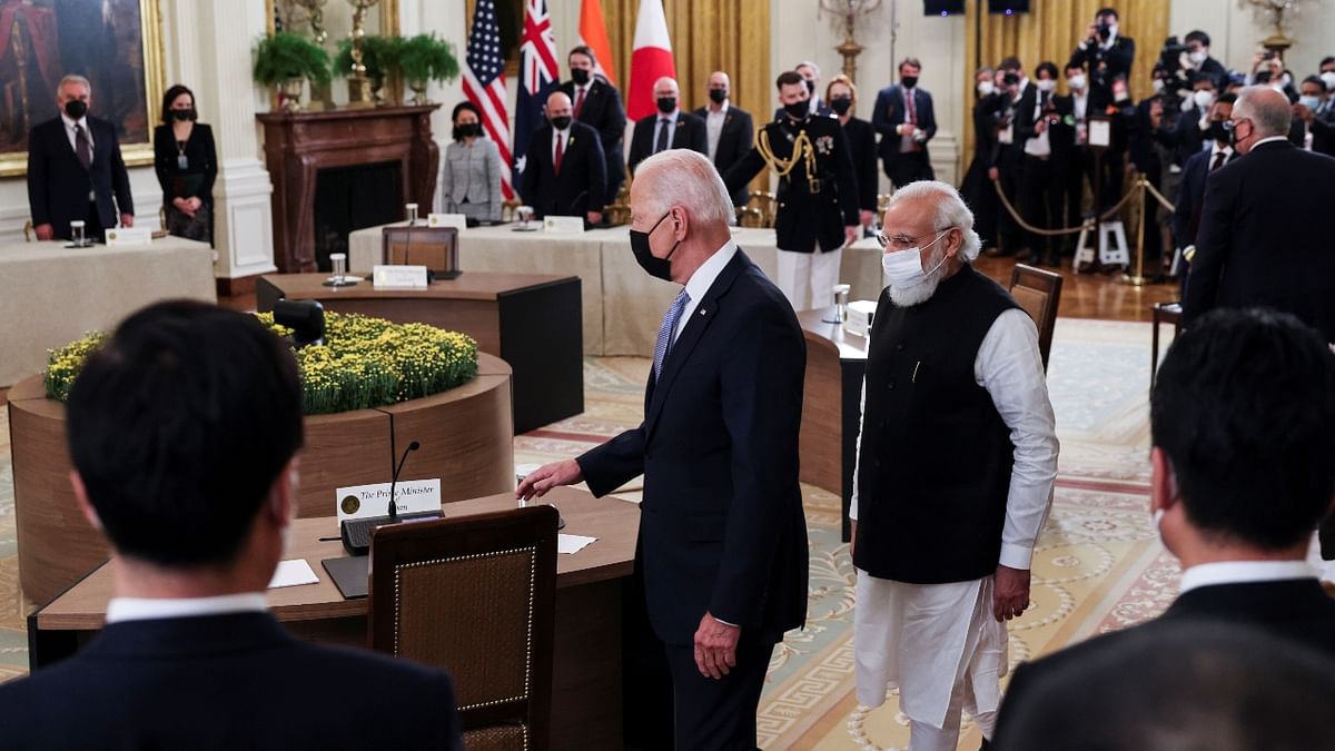 Prime Minister Narendra Modi met US President Joe Biden at the White House for bilateral meeting on September 24, 2021. Credit: Reuters Photo