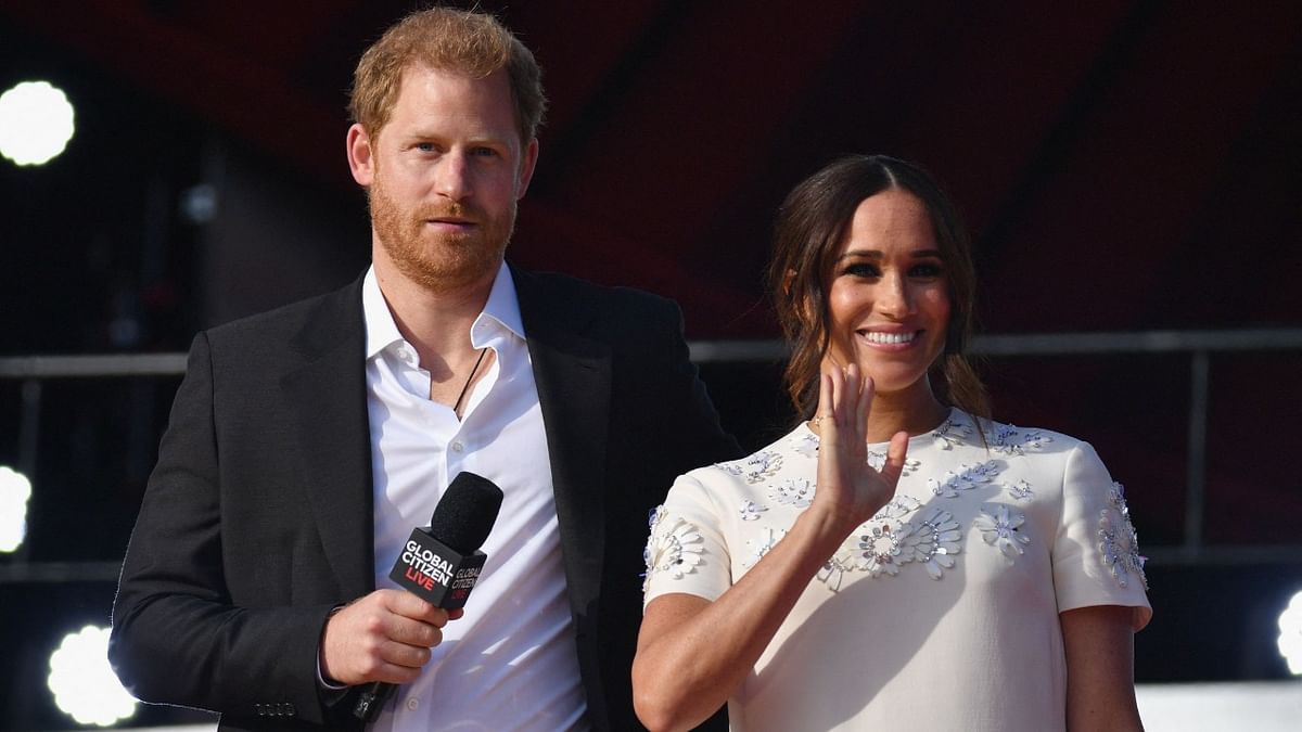 Britain's Prince Harry and Meghan, the Duchess of Sussex, met Saturday with a top UN official amid the world body's biggest gathering of the year. Credit: AP Photo