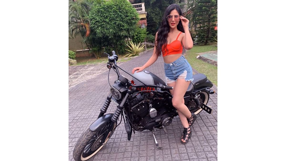 Aces uber-cool biker chick look. Credit: Instagram/alinarai07