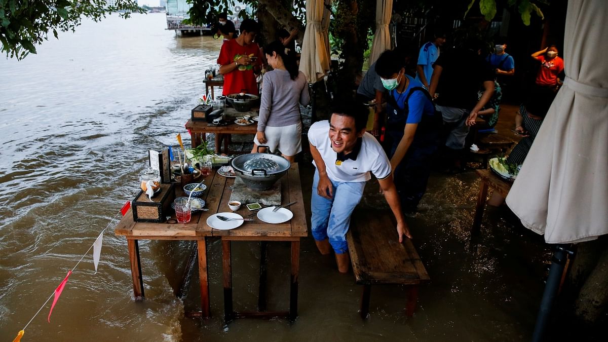 The restaurant, in Nonthaburi near Bangkok, opened in February in a riverside location that perfectly complements its antique architecture and decor. Credit: Reuters Photo
