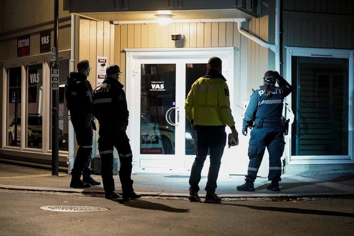 Police work at the scene where a man armed with bow killed several people before he was arrested by police in Kongsberg, Norway. Credit: AFP Photo