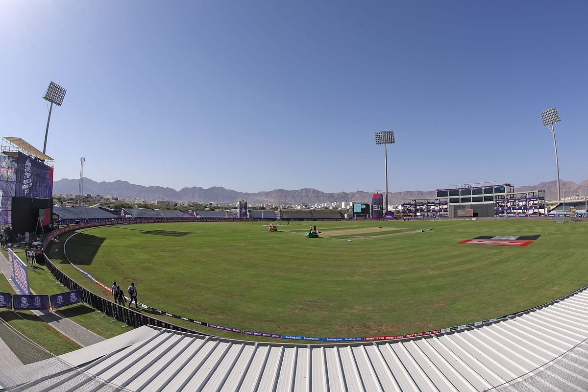 A general view shows the al-Amerat Cricket Stadium in Oman's capital Muscat. Credit: AFP Photo
