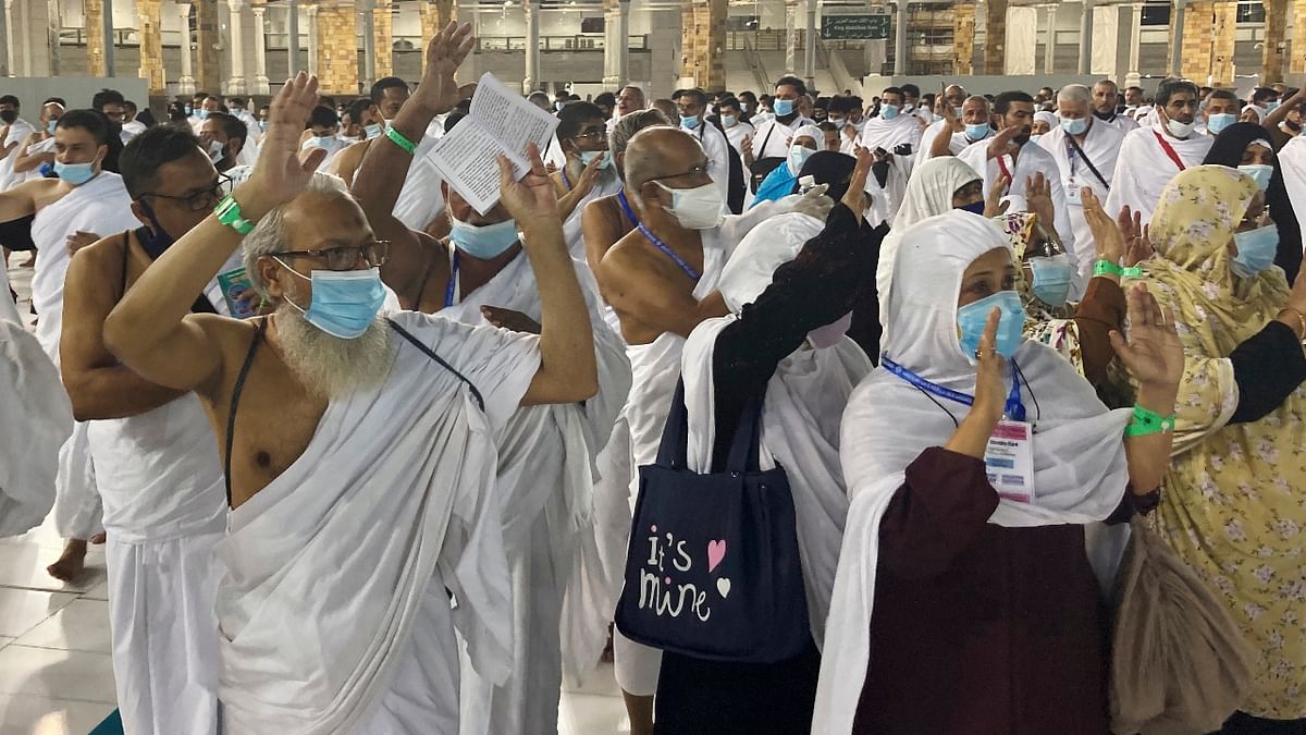 Saudi Arabia announced in August it will begin accepting vaccinated foreigners wanting to make the umrah pilgrimage. The umrah can be undertaken at any time and usually draws millions from around the globe, as does the annual hajj, which abled-bodied Muslims who have the means must perform at least once in their lifetime. Credit: AP Photo