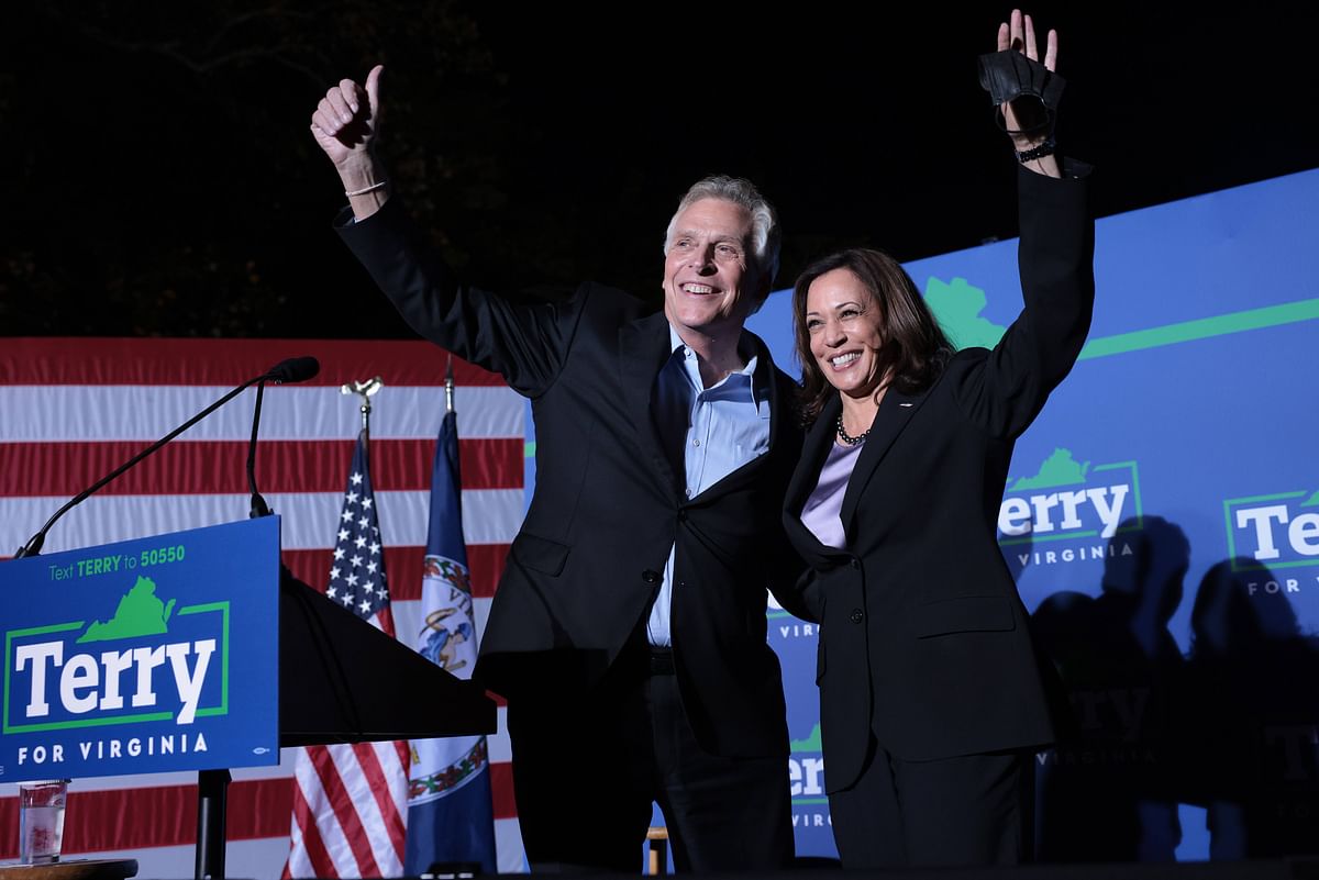 Vice President Harris Campaigns With Terry McAuliffe. Credit: AFP Photo