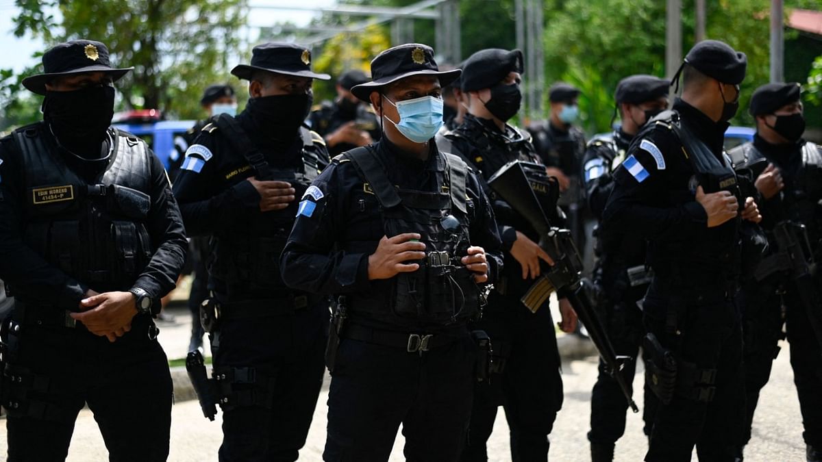 Guatemalan President Alejandro Giammattei declared a state of siege - in force for 30 days - in El Estor, a day after the police clashed with indigenous protesting against the mining company, which they accuse of causing environmental damage. The incident left four officers wounded by bullets. Credit: AFP Photo
